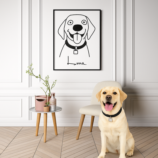Custom Pet Portrait - Ugly Style (Poster Frame)