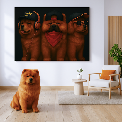 Custom Pet Portrait - Gangster DOG