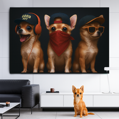 Custom Pet Portrait - Gangster DOG
