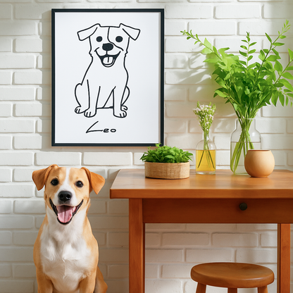 Custom Pet Portrait - Ugly Style (Poster Frame)