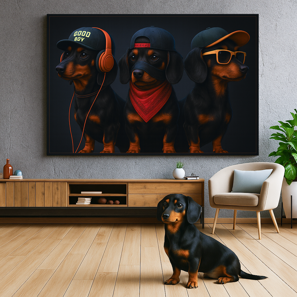 Custom Pet Portrait - Gangster DOG