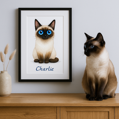 Custom Pet Portrait - Funny Style (Poster Frame)