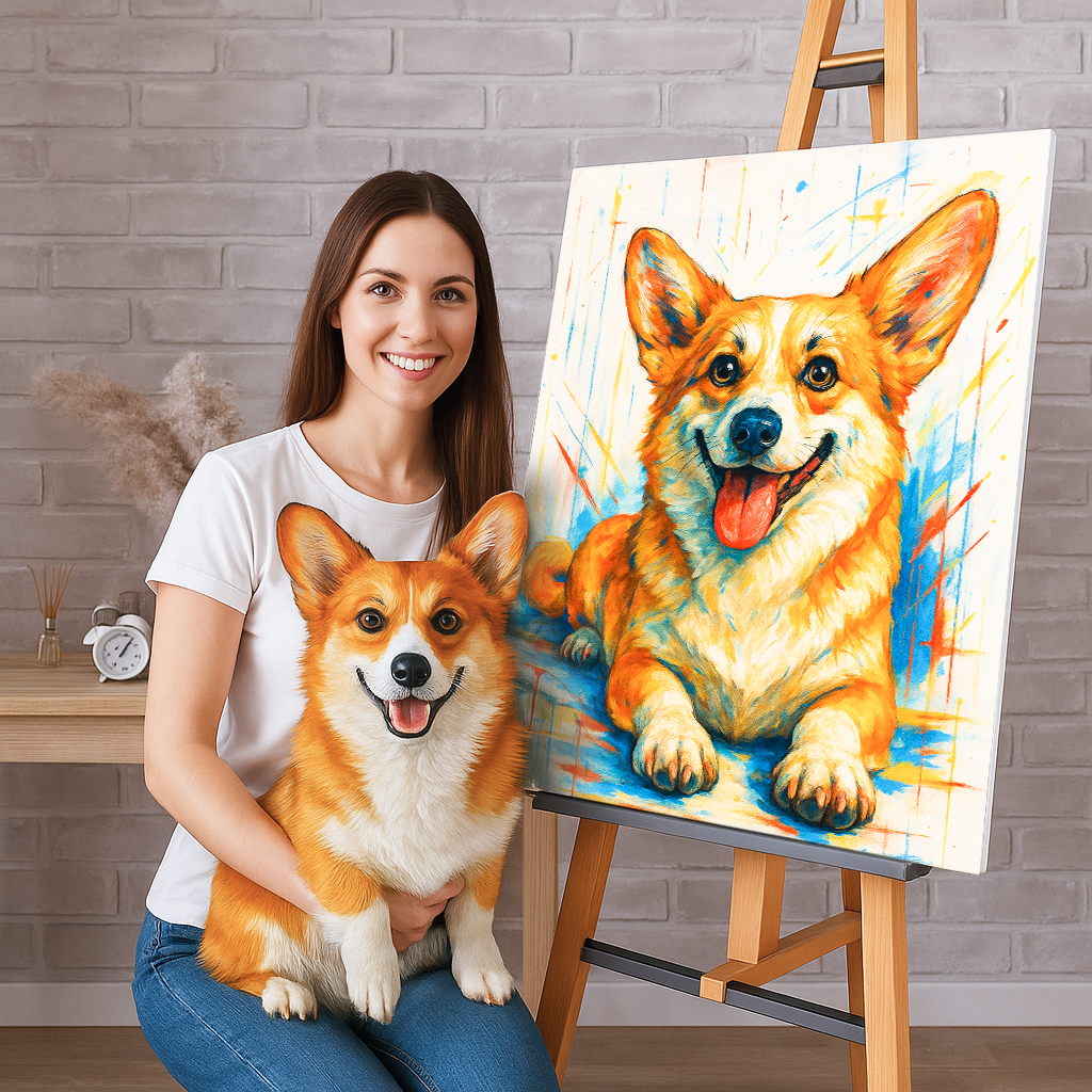 Custom Pet Portrait - Abstract Style