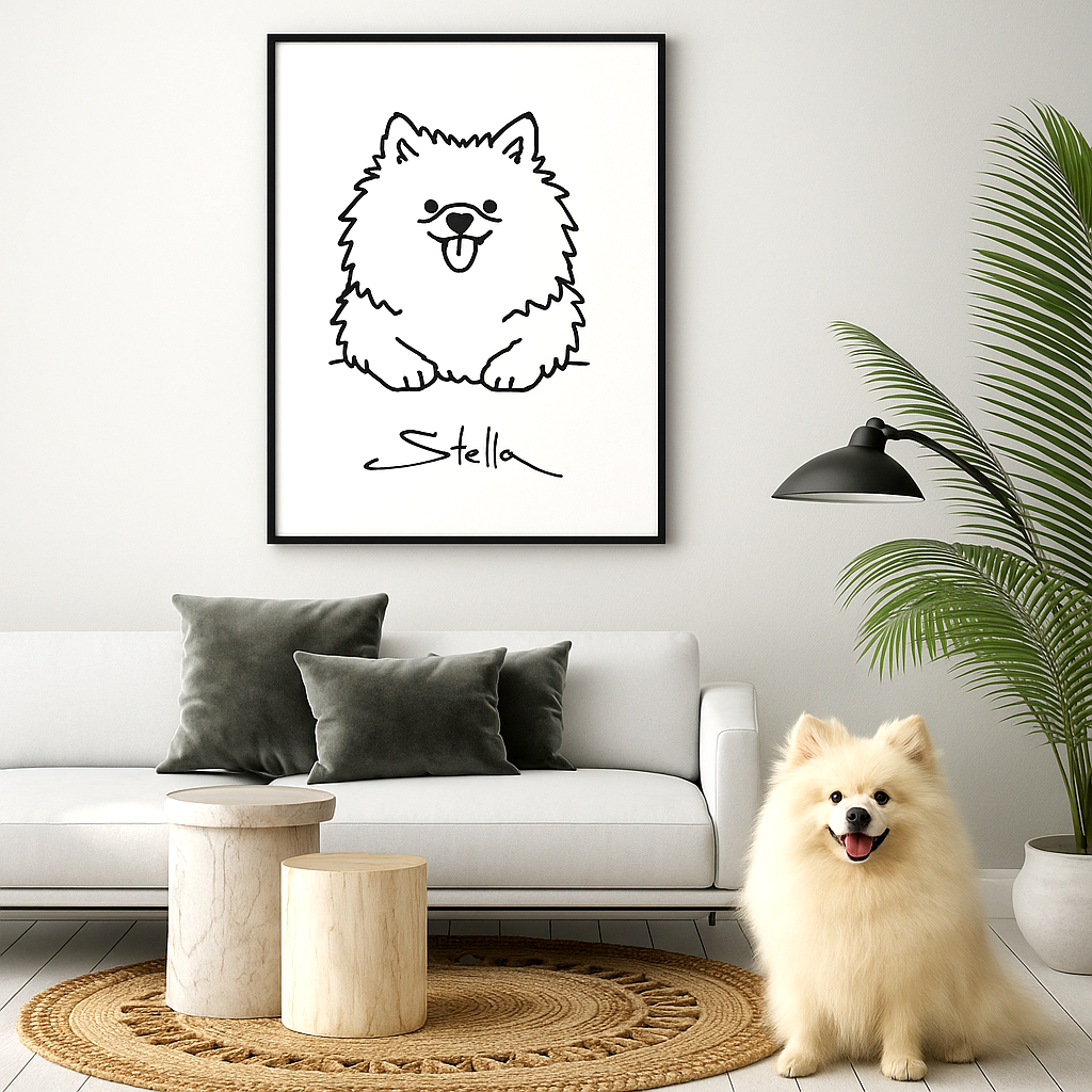 Custom Pet Portrait - Ugly Style (Poster Frame)