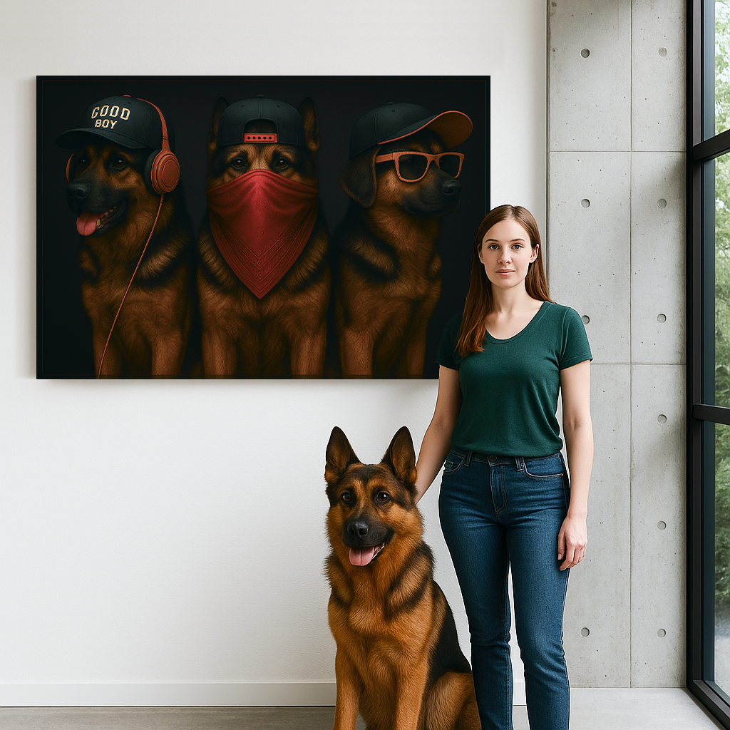 Custom Pet Portrait - Gangster DOG