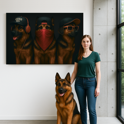 Custom Pet Portrait - Gangster DOG