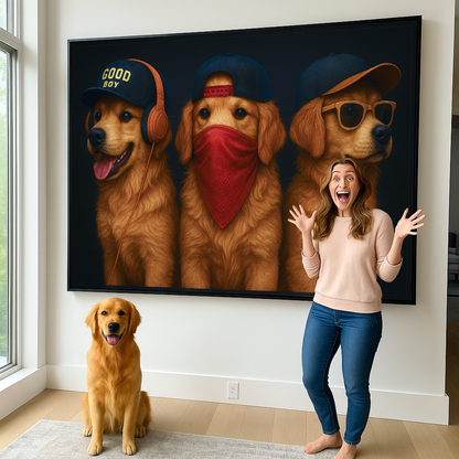 Custom Pet Portrait - Gangster DOG