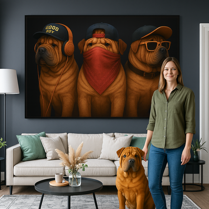 Custom Pet Portrait - Gangster DOG