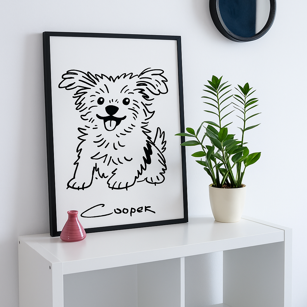 Custom Pet Portrait - Ugly Style (Poster Frame)