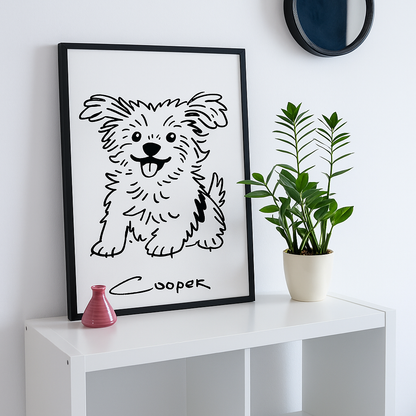Custom Pet Portrait - Ugly Style (Poster Frame)