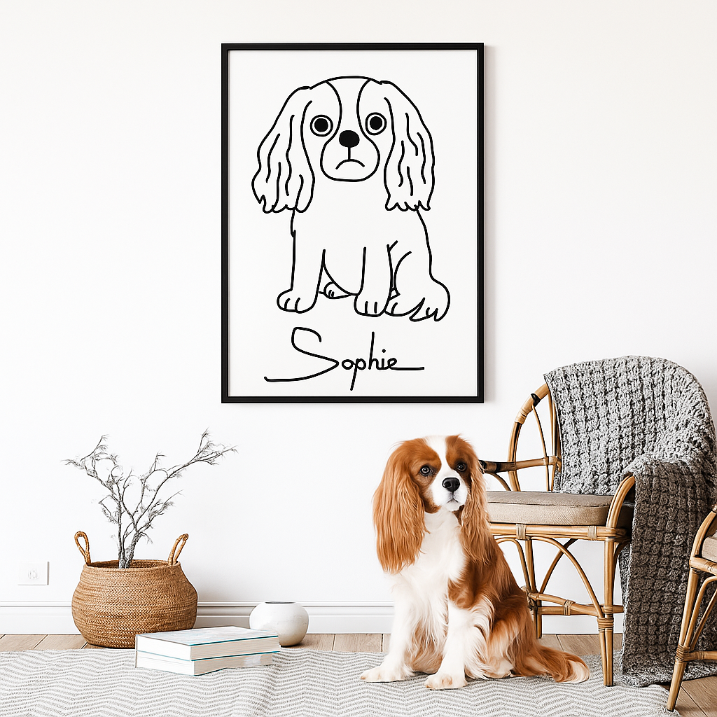 Custom Pet Portrait - Ugly Style (Poster Frame)